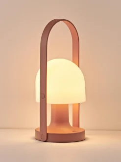 New Marset Lampe à poser LED mobile orientable FollowMe, intensité lumineuse variable Blanc, terracotta
