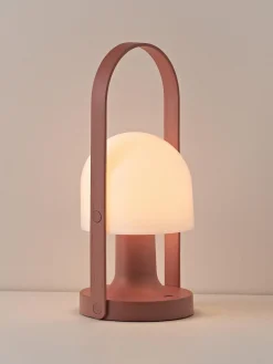 New Marset Lampe à poser LED mobile orientable FollowMe, intensité lumineuse variable Blanc, terracotta