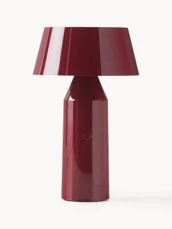 Discount Marset Lampe à poser LED mobile orientable Bicoca, intensité lumineuse variable Lie de vin haute brillance, rouge corail