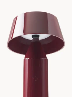 Discount Marset Lampe à poser LED mobile orientable Bicoca, intensité lumineuse variable Lie de vin haute brillance, rouge corail