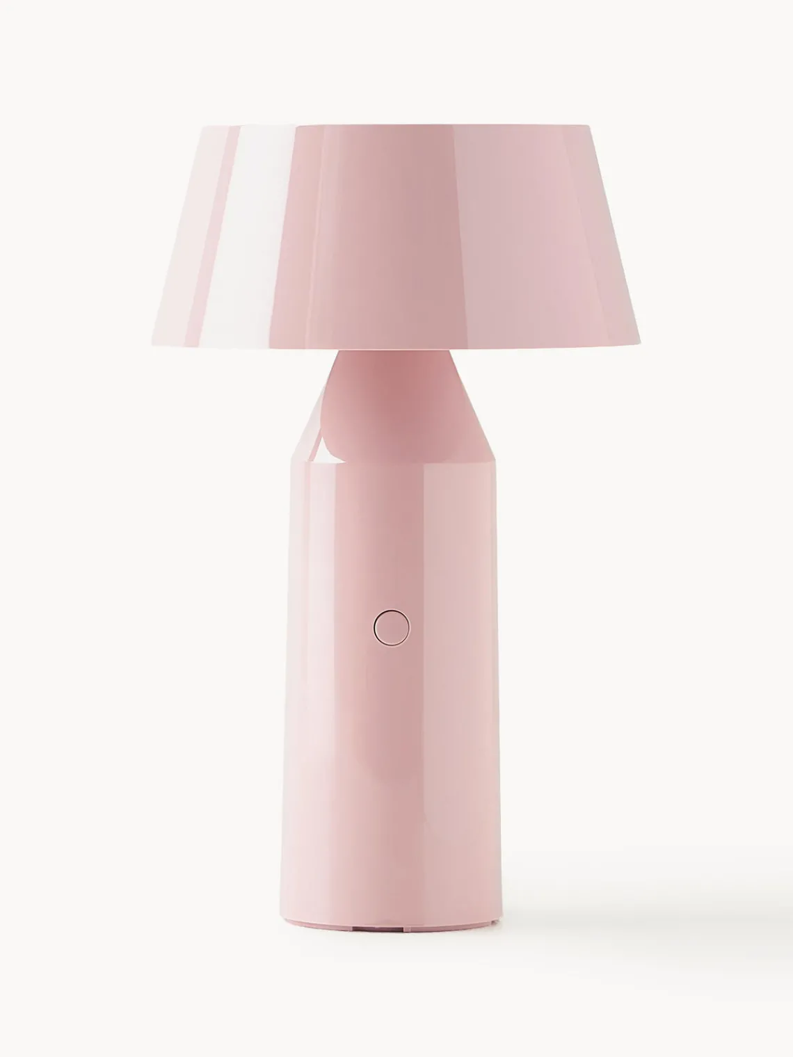 Hot Marset Lampe à poser LED mobile orientable Bicoca, intensité lumineuse variable Rose pâle haute brillance, blanc cassé