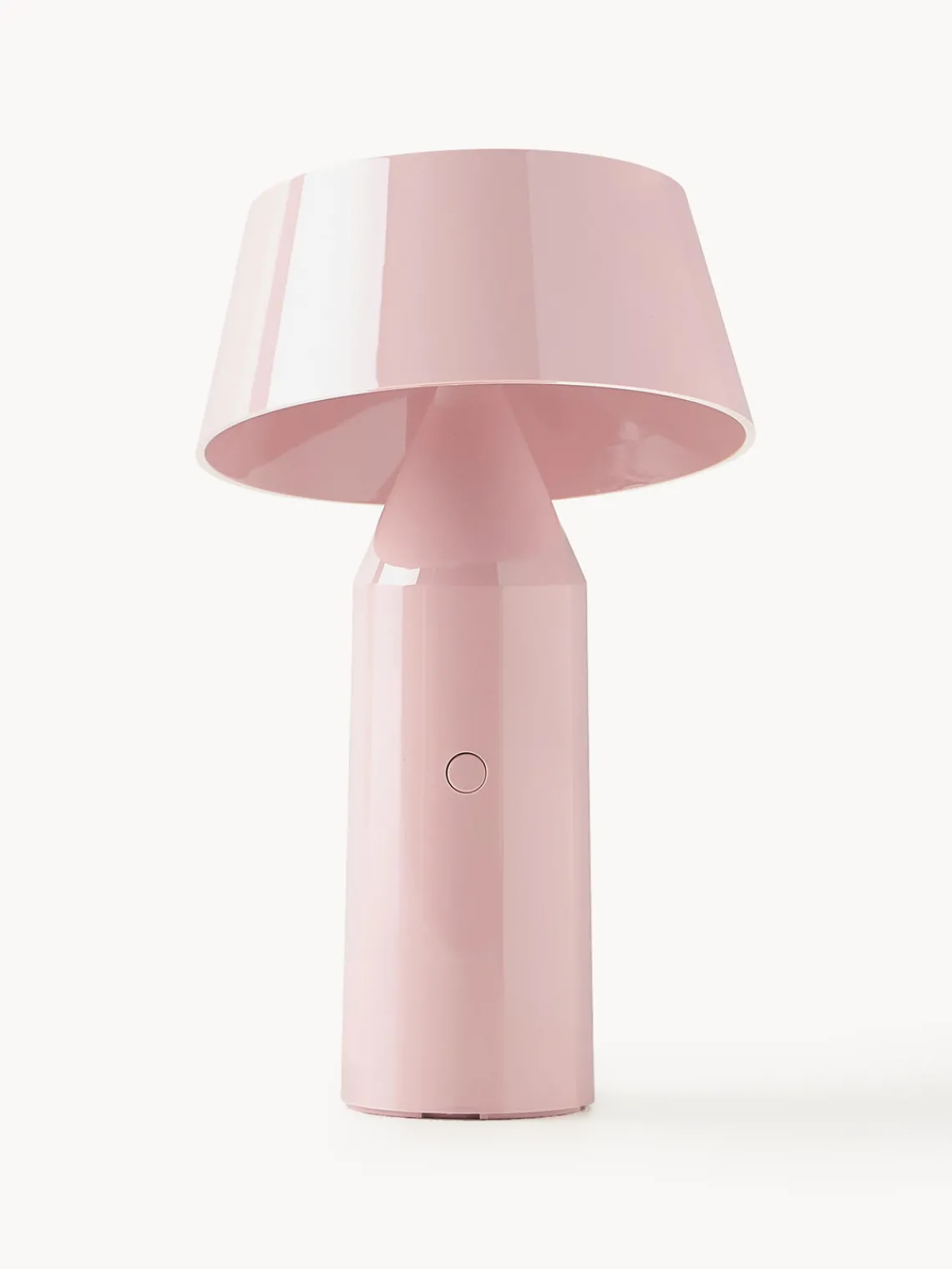 Hot Marset Lampe à poser LED mobile orientable Bicoca, intensité lumineuse variable Rose pâle haute brillance, blanc cassé