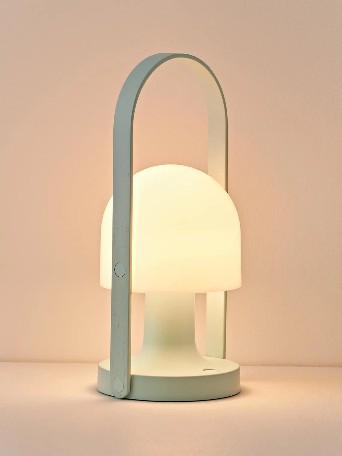 Fashion Marset Lampe à poser LED mobile orientable FollowMe, intensité lumineuse variable Blanc, turquoise