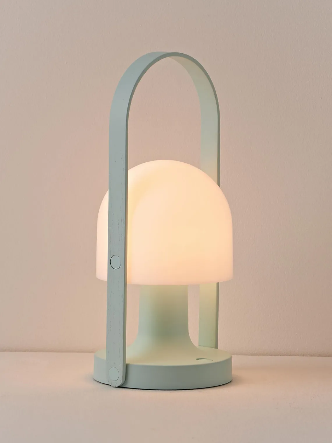 Fashion Marset Lampe à poser LED mobile orientable FollowMe, intensité lumineuse variable Blanc, turquoise