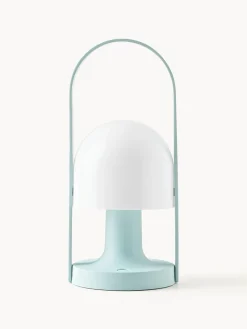 Fashion Marset Lampe à poser LED mobile orientable FollowMe, intensité lumineuse variable Blanc, turquoise