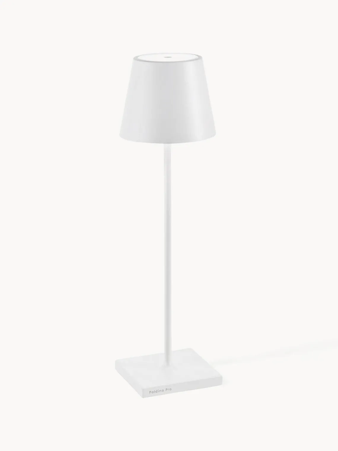 New zafferano Lampe à poser LED mobile Poldina, intensité lumineuse variable Blanc, mat