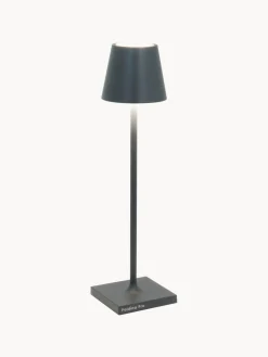 Online zafferano Lampe à poser LED mobile Poldina, intensité lumineuse variable Anthracite, mat