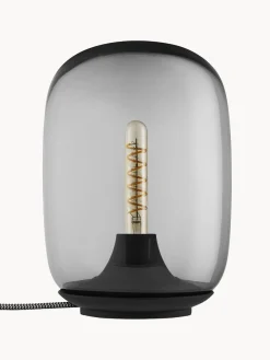 Clearance Eva Solo Lampe à poser LED soufflée bouche Acorn, intensité lumineuse variable Gris transparent, noir