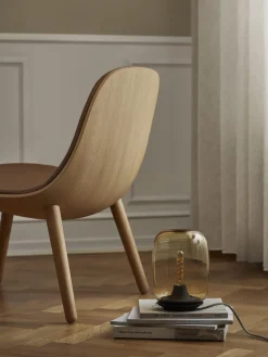 Fashion Eva Solo Lampe à poser LED soufflée bouche Acorn, intensité lumineuse variable Brun clair transparent, noir