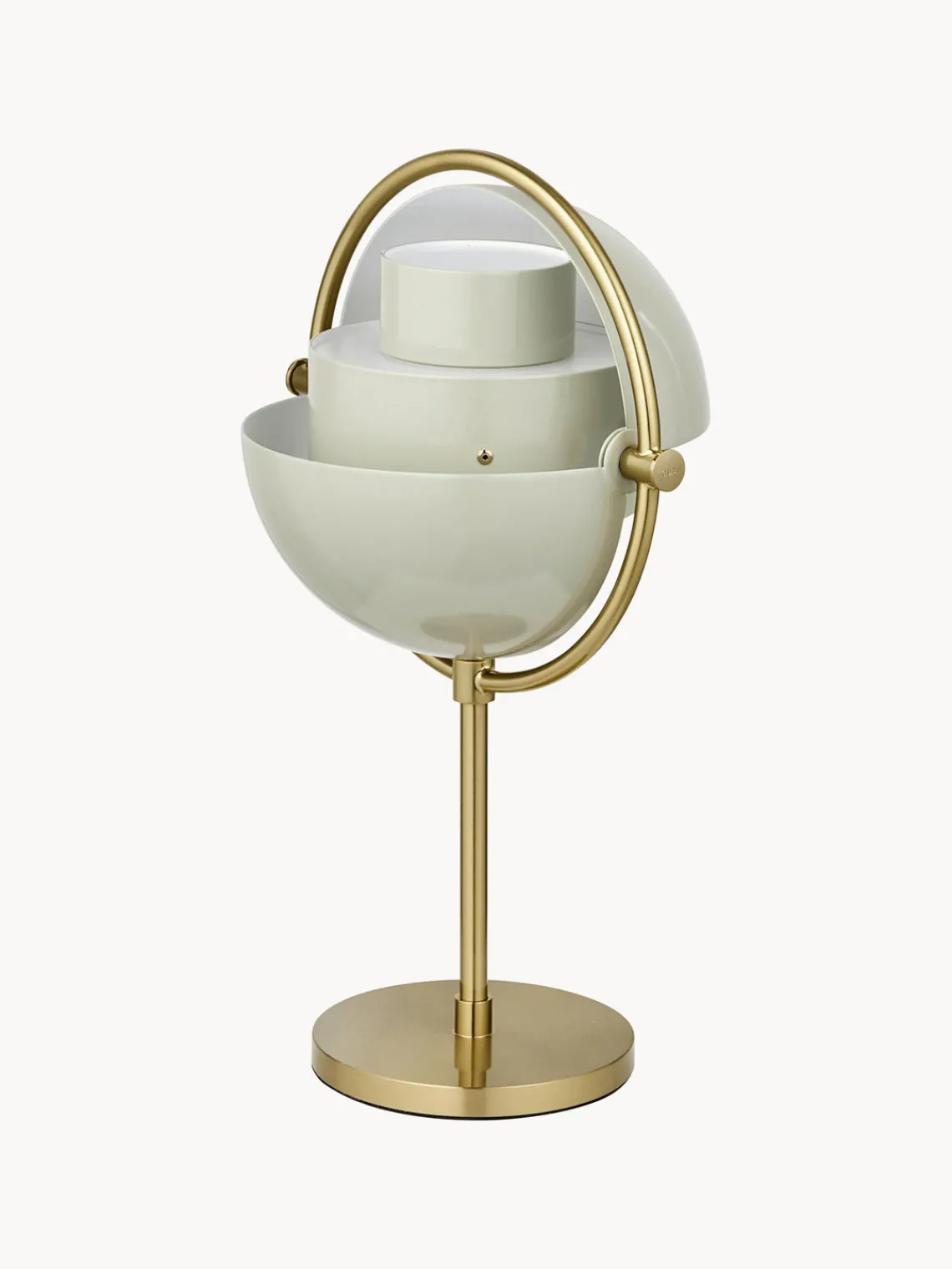 Sale GUBI Lampe à poser mobile Multi-Lite, intensité lumineuse variable Gris clair haute brillance, doré haute brillance