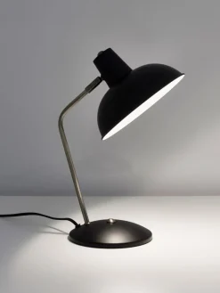 Clearance Leitmotiv Lampe de bureau rétro Hood Noir, doré