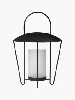 Outlet ferm LIVING Lanterne en métal Abri Noir, blanc