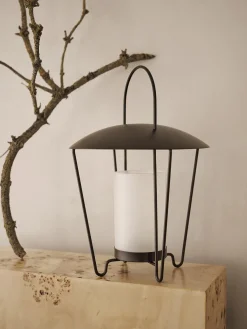 Outlet ferm LIVING Lanterne en métal Abri Noir, blanc