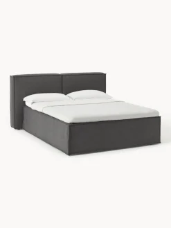 Clearance Westwing Collection Lit à sommier tapissier Lennon Tissu anthracite