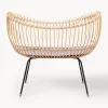 Clearance Bermbach Lit bébé artisanal en rotin Lola