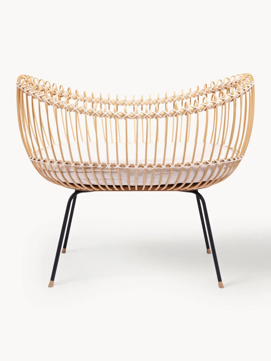 Clearance Bermbach Lit bébé artisanal en rotin Lola