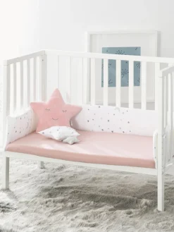 Discount Roba Kids Lit d'appoint pour bébé réglable en hauteur Magie des étoiles, 45 x 90 cm Blanc