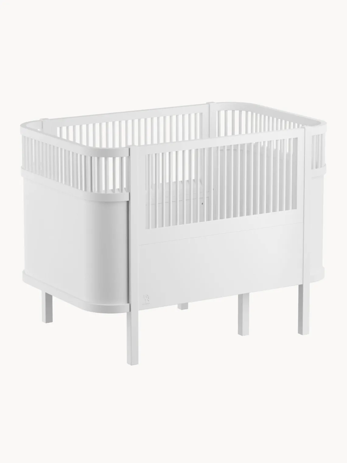 Fashion Sebra Lit de bébé ajustable Baby & Junior, 70 x 110-150 cm Blanc