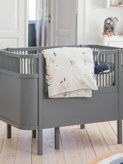 Clearance Sebra Lit de bébé ajustable Baby & Junior, 70 x 110-150 cm Gris foncé