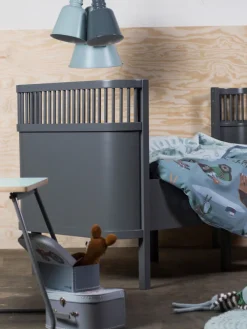 Clearance Sebra Lit de bébé ajustable Baby & Junior, 70 x 110-150 cm Gris foncé