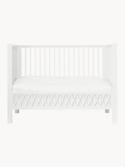 New Cam Cam Copenhagen Lit de bébé ajustable Harlequin, 60 x 120 cm Pin, peinture blanche