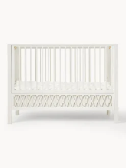 Hot Cam Cam Copenhagen Lit de bébé ajustable Harlequin, 60 x 120 cm Bouleau blanc cassé laqué
