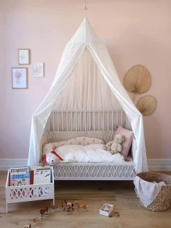 Hot Cam Cam Copenhagen Lit de bébé ajustable Harlequin, 60 x 120 cm Bouleau blanc cassé laqué
