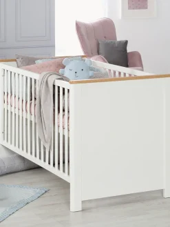 Outlet Roba Kids Lit de bébé en bois réglable en hauteur Ava, 70 x 140 cm