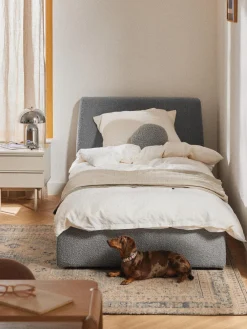 Best Westwing Collection Lit en bouclette avec rangement Cloud Bouclette grise