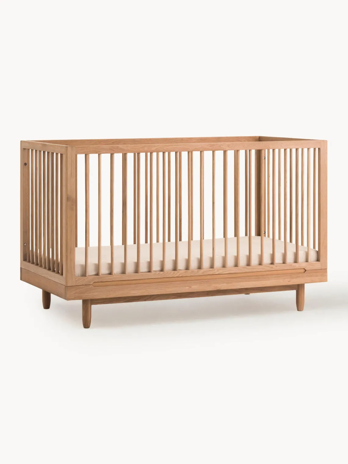 New Nobodinoz Lit en chêne à hauteur réglable pour bébé Pure, 70 x 140 cm