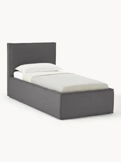 Best Westwing Collection Lit matelassé avec rangement Dream Tissu anthracite