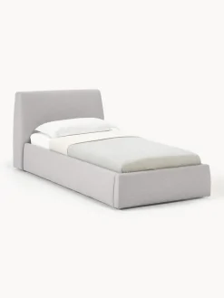 Best Westwing Collection Lit matelassé avec rangement Cloud Tissu gris clair