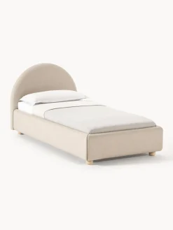 Best Westwing Collection Lit matelassé Ebba Tissu beige foncé