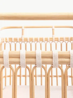 Clearance Bermbach Lit pour bébé artisanal en rotin Paul