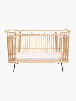 Clearance Bermbach Lit pour bébé artisanal en rotin Paul