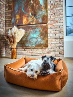 Outlet Laboni Lit pour chien en velours Classic, tailles variées Velours terracotta