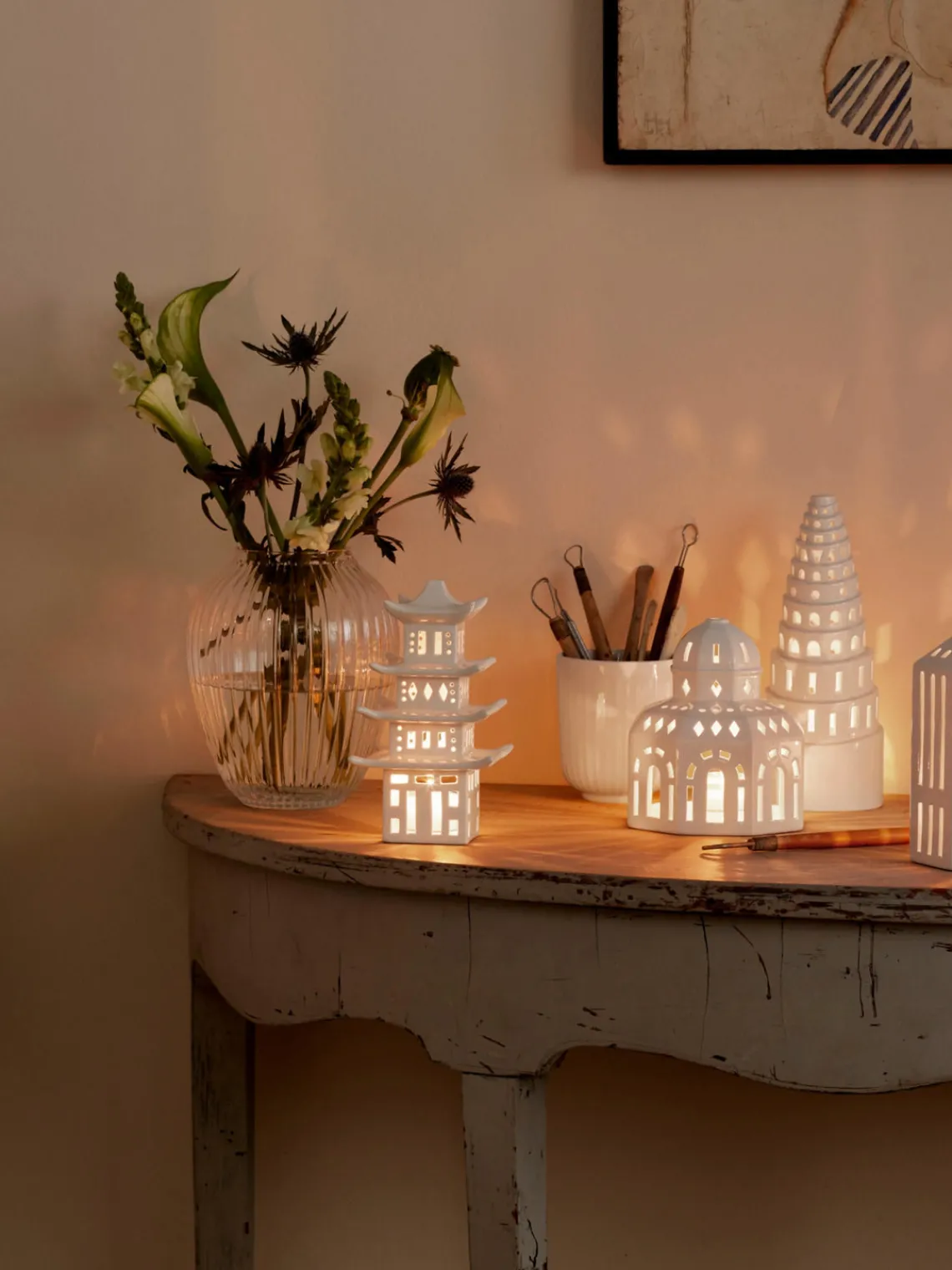 Discount KÄHLER Maison lumineuse artisanale en céramique Urbania
