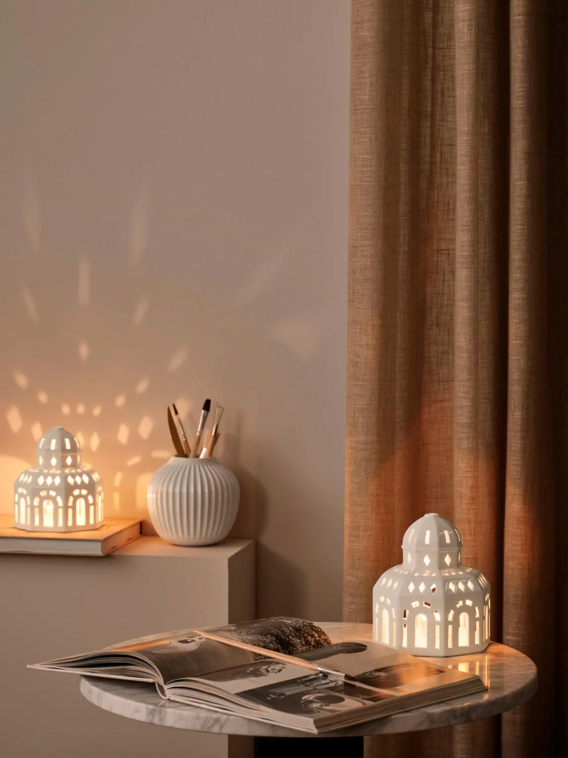 Discount KÄHLER Maison lumineuse artisanale en céramique Urbania