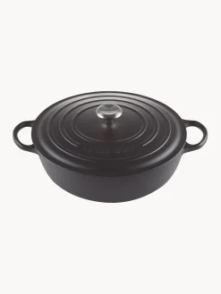 Clearance LE CREUSET Marmite en fonte émaillée Signature Collection Noir, argenté
