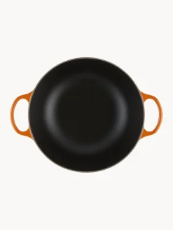 Discount LE CREUSET Marmite en fonte émaillée Signature Collection Orangé, argenté