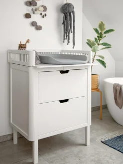 New Sebra Matelas à langer Pusle Pur Gris clair