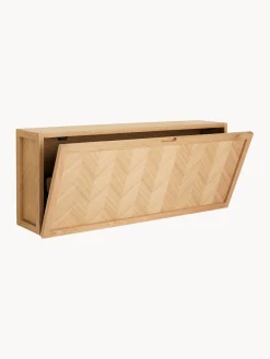 Discount Hübsch Meuble à chaussures en bois avec motif à chevrons Herringbone