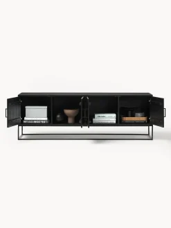 Clearance Westwing Collection Meuble bas en bois de manguier massif Lyle Noir
