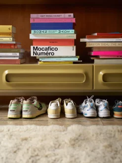 Discount HKLIVING Meuble TV bas Space Vert olive, beige clair