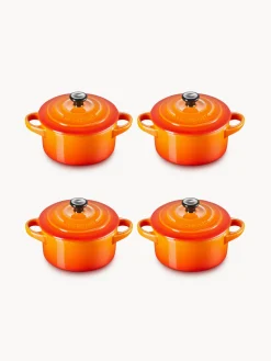 Online LE CREUSET Mini-cocottes Cocotte Mini, 4 pièces Orangé, noir