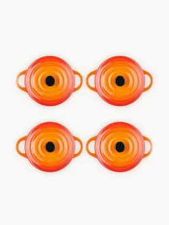 Online LE CREUSET Mini-cocottes Cocotte Mini, 4 pièces Orangé, noir