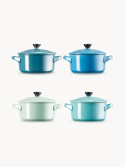 New LE CREUSET Mini-cocottes Cocotte Mini, 4 élém. Tons bleus, noir