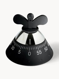 New ALESSI Minuteur de cuisine Happy Noir, argenté