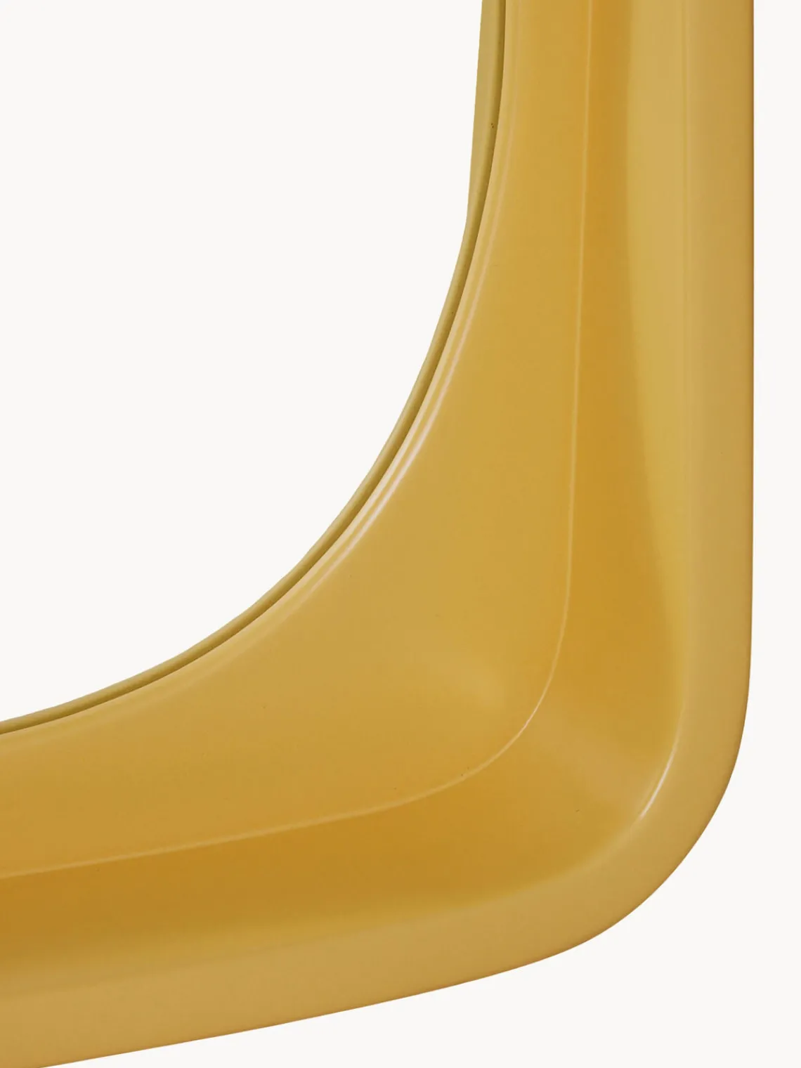 Sale HKLIVING Miroir mural artisanal Curve Jaune moutarde