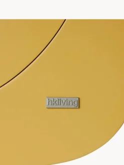 Sale HKLIVING Miroir mural artisanal Curve Jaune moutarde